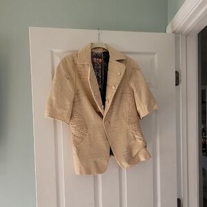 L.A.M.B. Cream Short-Sleeve Blazer